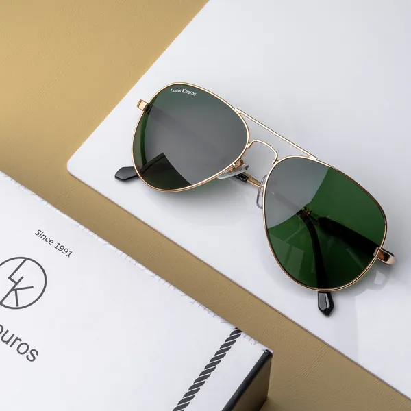 Louis_Kouros_Green_Airomade_Mirrored(Glass),_UV_Protection,_Toughened_Glass_Lens,_UV_Protection,_Night_Vision,_Aviator_Sunglasses_(62)__(For_Men_&_Women,_Green)