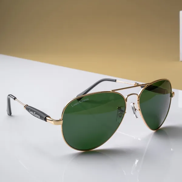 Louis_Kouros_Green_Airomade_Mirrored(Glass),_UV_Protection,_Toughened_Glass_Lens,_UV_Protection,_Night_Vision,_Aviator_Sunglasses_(62)__(For_Men_&_Women,_Green)