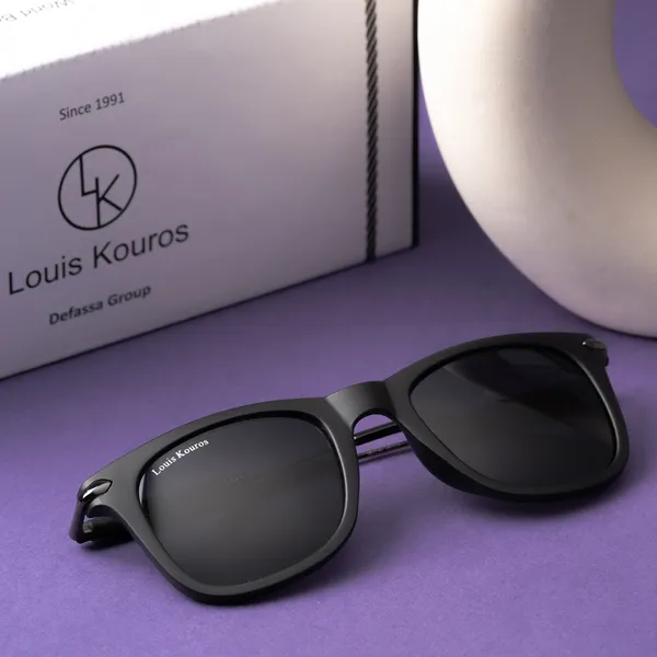 LOUIS_KOUROS__Black_Buloster_Mirrored,_UV_Protection,_Night_Vision,_Toughened_Glass_Lens,_UV_Protection,_Riding_Glasses,_Retro_Square,_Wayfarer_Sunglasses_(52)__(For_Men_&_Women,_Black)