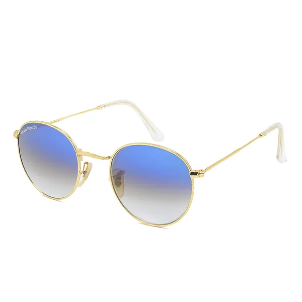 LOUIS_KOUROS_Blue_Gradient_Mezage_Mirrored(Glass),_UV_Protection,_Toughened_Glass_Lens,_UV_Protection,_Night_Vision,_Round_Sunglasses_(50)__(For_Men_&_Women,_Blue_Gradient)