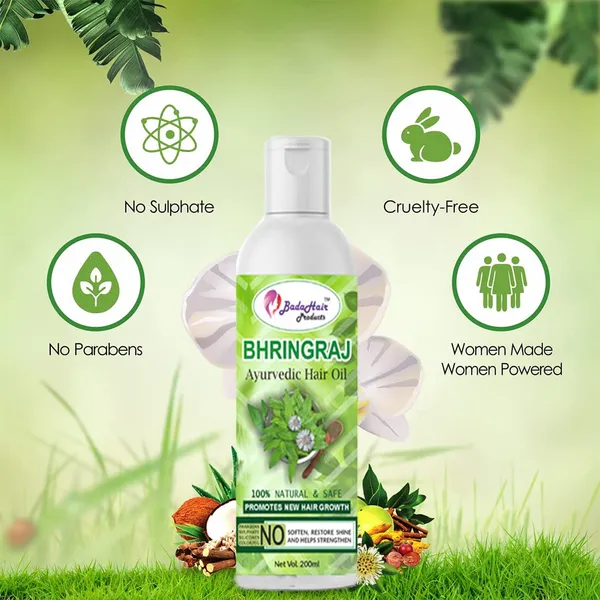 Natural_Ayurvedic_Formula_Organics_Bhringraj_And_Amla,Bhringraj_Tel_-_Reduces_Hair_Fall_And_Grows_New_Hair,_Free_From_Parabens,_200Ml