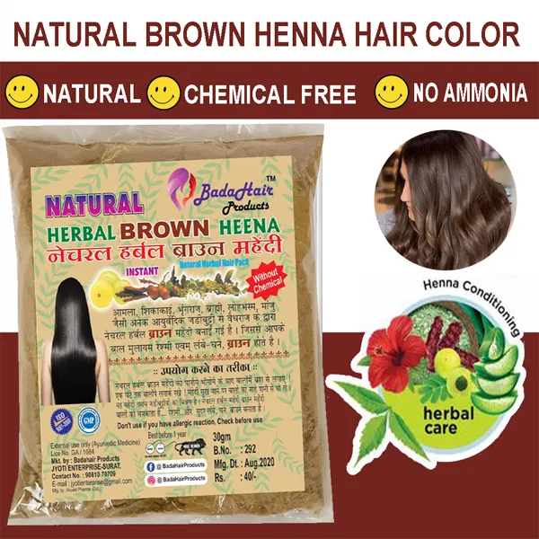 Natural_Herbal_Organic_Henna_Mehendi_Hair_Powder_Pack_For_Special_Ammonia_Free|_Herbal_Based|_Henna_Hair_Colour_Powder|Atural_-_Brown_(30_Gram_Each,_5)