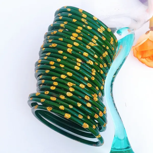 Pack_of_24_Glass_Bangles_For_Women_And_Girls_Chudi_Set_Golden_Zari_Work_Green_with_Glossy_Finished