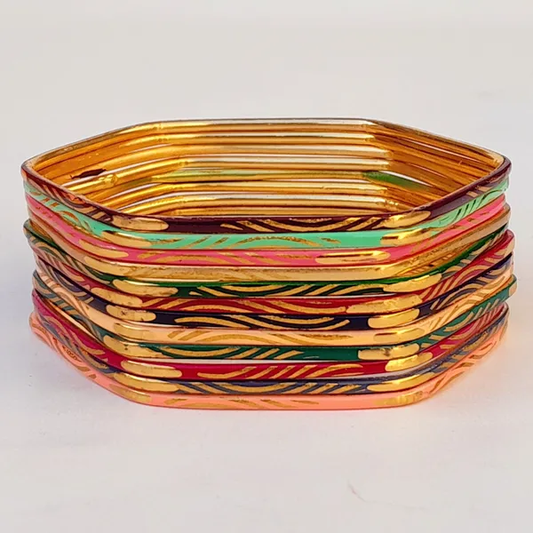Laal_Amrood_Metal_Bangles_Set_For_Women_&_Girls_Multi_Colour_Hexagon_Shape_(Pack_of_12)