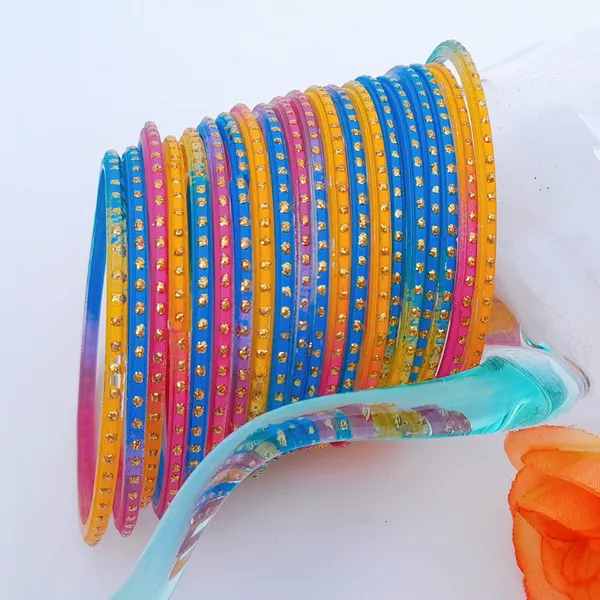 Pack_of_24_Glass_Bangles_For_Women_&_Girls_Polka_Dots_Multi_Colour_Chudi_Set