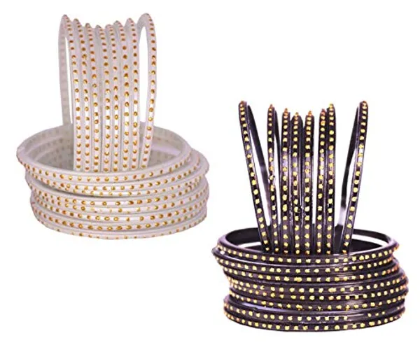Pack_of_32_Glass_Bangles_Chudi_Set_for_Women_&_Girls_Combo_White_&_Black_Golden_Dot
