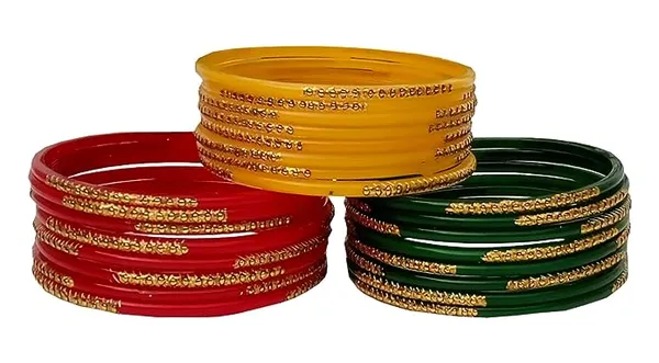 Pack_of_48_(Buy_1_Get_1_Free)_Glass_Bangles_For_Women_Multi_Color_Chudi_Set
