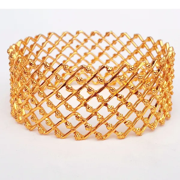 Gold_Plated_Bangle_Bracelet_for_Women_&_Girls_Net_Design_Pattern_Fashion_Jewellery