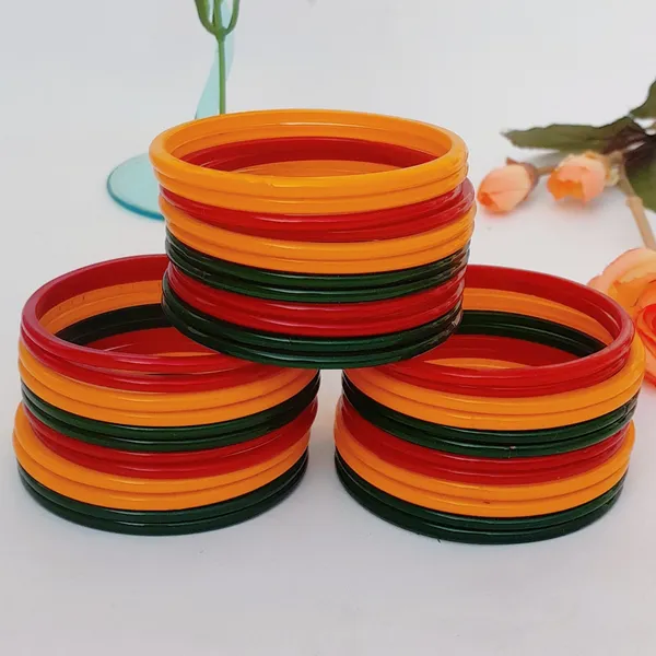 Pack_of_36_Combo_Pack_Beautiful_Plain_Stylish_Glass_Bangle_Yellow_Green_Red_Chudi_Set_for_Festive_Special_Occasion