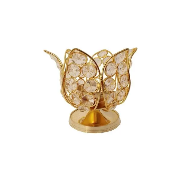 Handmade_Brass_And_Crystal_Lotus_Kamal_Akhand_Diya