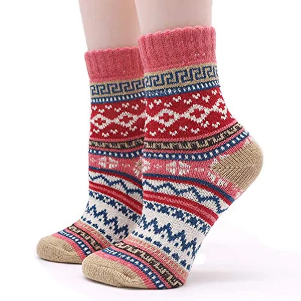 Women's_5_Pairs_Vintage_Style_Winter_Knitting_Warm_Wool_Crew_Socks