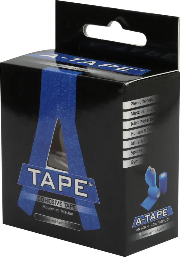 A-TAPE_Self_Adhesive_Cohesive_Crepe_Bandage_(2.5_cm_X_4.5_m-_Pack_of_8)_Blue_&_Beige_Crepe_Bandage