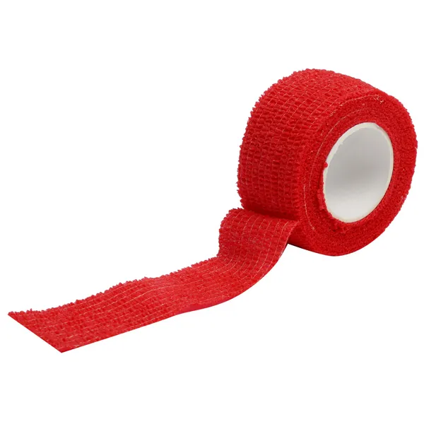 A-TAPE_Self_Adhesive_Cohesive_Crepe_Bandage_Non_Woven_�_(2.5_cm_X_4.5_m-_Pack_of_4)_Red_Crepe_Bandage_(2.5_cm)