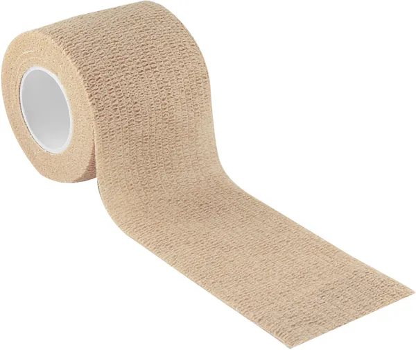A-TAPE_Breathable_Self_Adhesive_Cohesive_Bandage_�_for_Sports,_Wrap,_Athletic,_Non_Woven_First_Aid_Medical,_Wrist,_Swelling_(5_cm_X_4.5_mtr-_Pack_of_6)_Beige_Cotton_Crepe_Bandage_(5_cm)