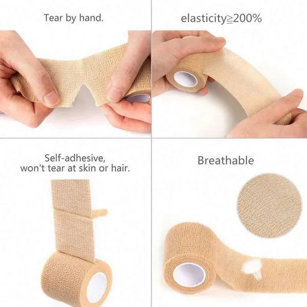 A-TAPE_Breathable_Self_Adhesive_Cohesive_Bandage_�_for_Sports,_Wrap,_Athletic,_Non_Woven_First_Aid_Medical,_Wrist,_Swelling_(5_cm_X_4.5_mtr-_Pack_of_6)_Beige_Cotton_Crepe_Bandage_(5_cm)