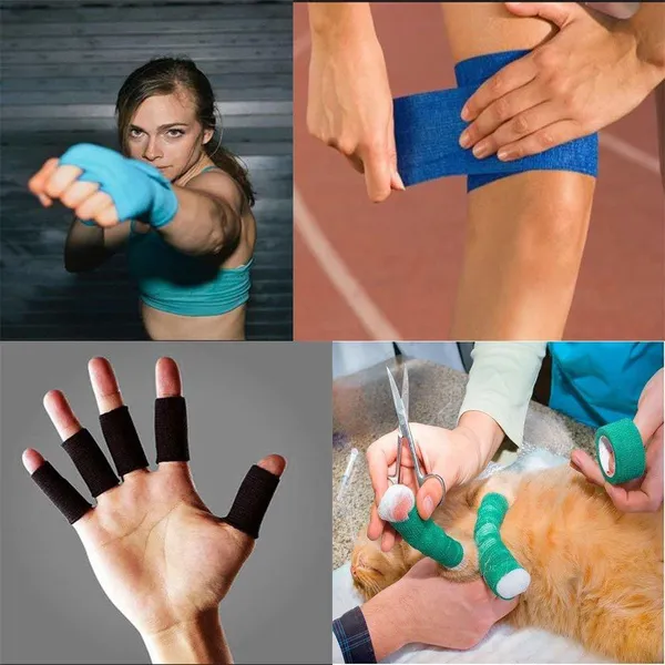 Agam_A-Tape_Bandage_Cohesive_Black_(10_cm_X_4.5_meters,_Pack_of_2)_Crepe_Bandage_Crepe_Bandage