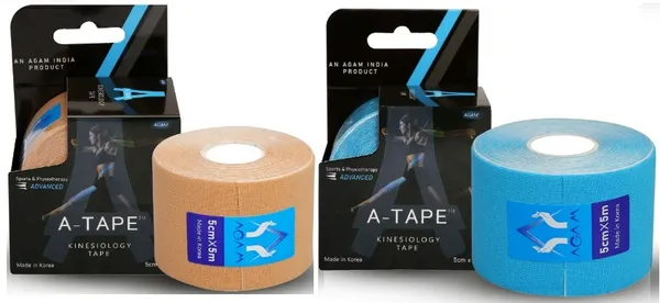 A-TAPE_Kinesiology_Tape_(Pack_of_2)_Kinesiology_Tape_(Beige,_Blue)