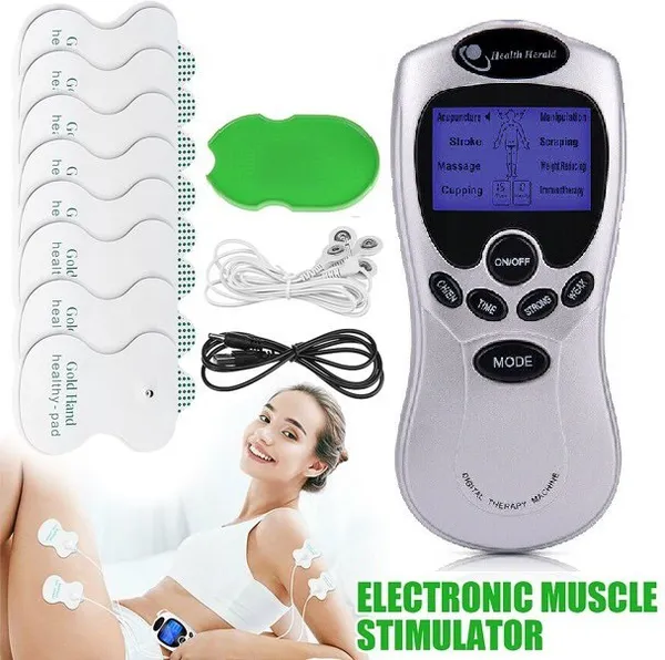 AGAM_Tens_Digital_Therapy_Machine_Electronic_Pulse_Massager_Muscle_Stimulator,_8_Modes_of_Treatment_with_8_Electrode_pads_Massager_(Green)