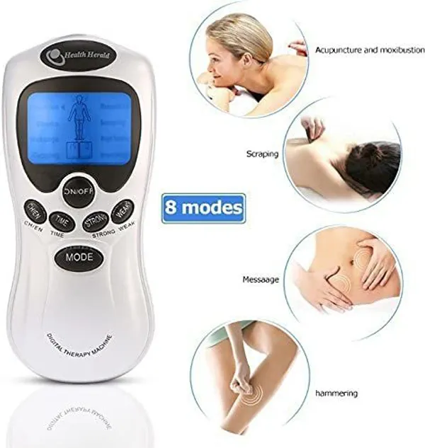 AGAM_Tens_Digital_Therapy_Machine_Electronic_Pulse_Massager_Muscle_Stimulator,_8_Modes_of_Treatment_with_8_Electrode_pads_Massager_(Green)