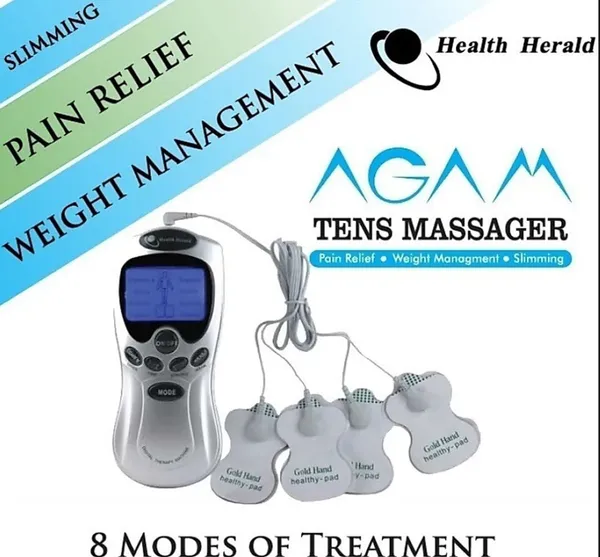 AGAM_Tens_Digital_Therapy_Machine_Electronic_Pulse_Massager_Muscle_Stimulator,_8_Modes_of_Treatment_with_8_Electrode_pads_Massager_(Green)
