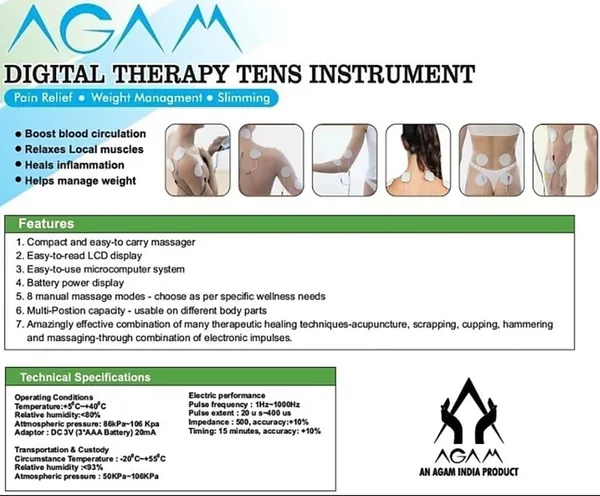 AGAM_Tens_Digital_Therapy_Machine_Electronic_Pulse_Massager_Muscle_Stimulator,_8_Modes_of_Treatment_with_8_Electrode_pads_Massager_(Green)