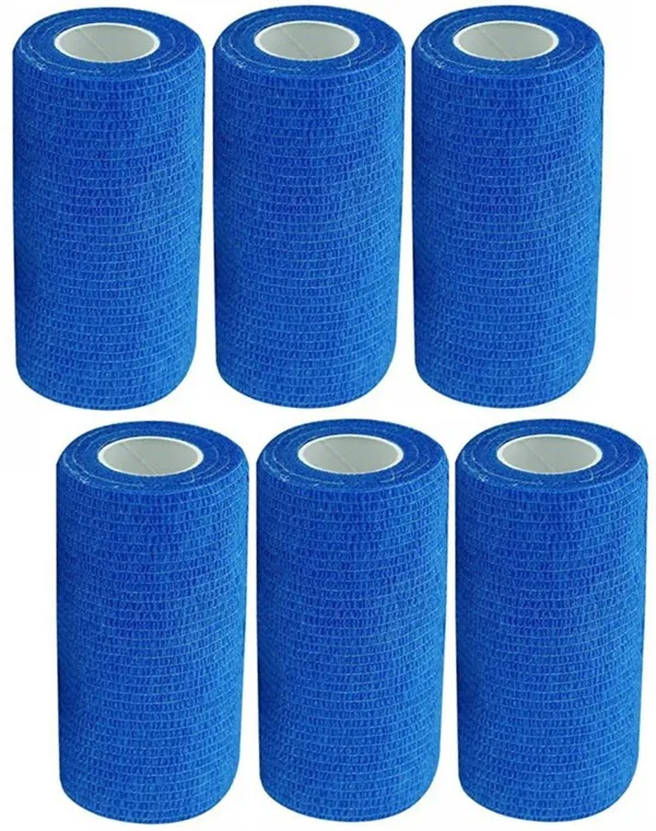 A-TAPE_Breathable_Self_Adhesive_Cohesive_Bandage_�_for_Sports,_Wrap,_Athletic,_Non_Woven_First_Aid_Medical,_Wrist,_Swelling_(10_cm_X_4.5_mtr-_Pack_of_6)_Blue_,_Cotton_Crepe_Bandage