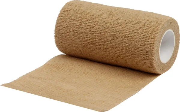MuscleFix_Cohesive_Crepe_Bandage,_Self_Adhesive_Tape_(10_cm_X_4.5_m_Pack_of_4)_Beige_&_Red_Crepe_Bandage_(10_cm)