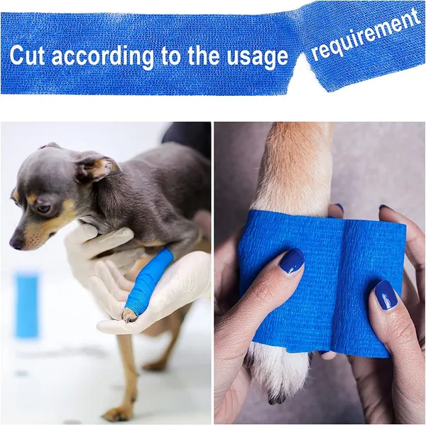 MuscleFix_Cohesive_Crepe_Bandage,_Self_Adhesive_Tape_(5_cm_X_4.5_m_Pack_of_4)_Blue_Crepe_Bandage