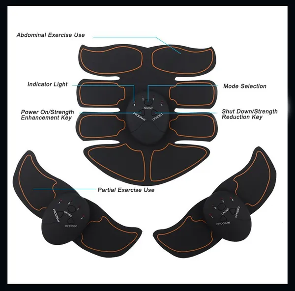 AGAM_Abs_Stimulator_Muscle_Toner_Abdominal_Toning_belt_EMS_Abdomen_Muscle_Massager_(Black)