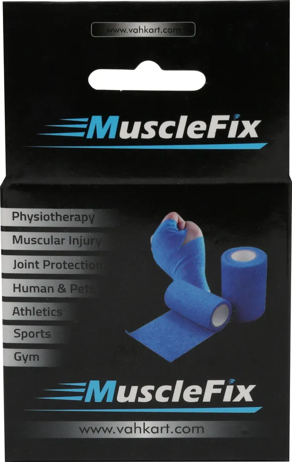 MuscleFix_Cohesive_Crepe_Bandage,_Self_Adhesive_Tape_(5_cm_X_4.5_m_Pack_of_4)_Black_Crepe_Bandage