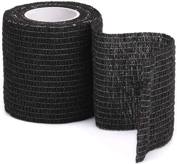 MuscleFix_Cohesive_Crepe_Bandage,_Self_Adhesive_Tape_(5_cm_X_4.5_m_Pack_of_4)_Black_Crepe_Bandage
