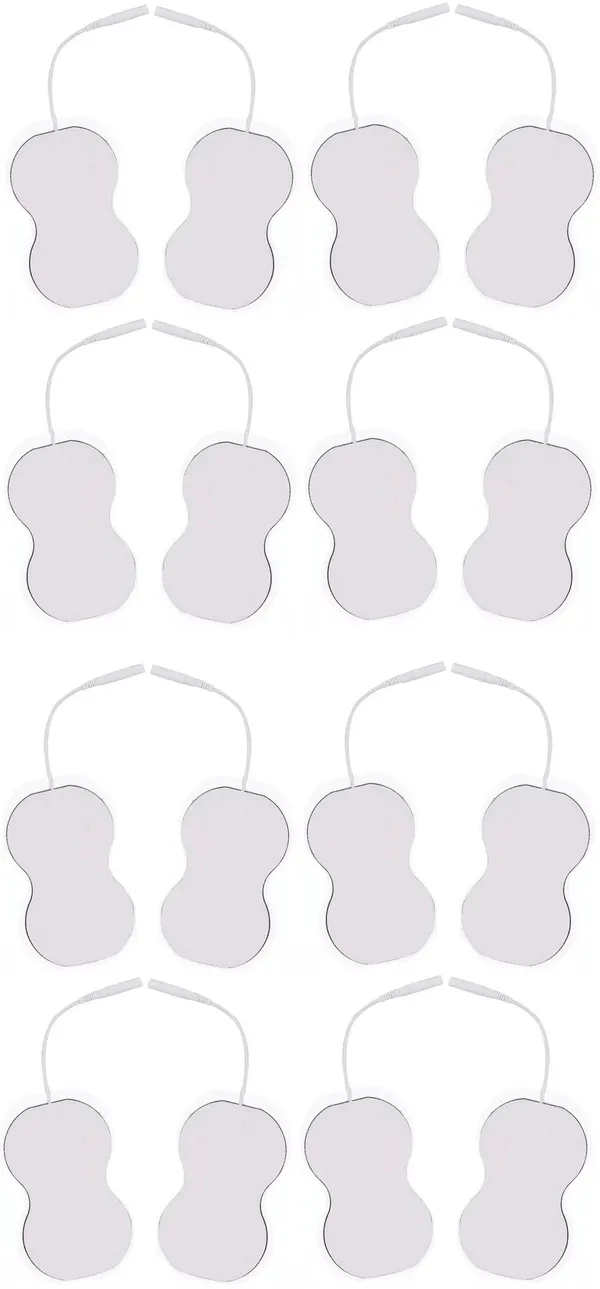 AGAM_Eight_Shaped_Electrodes_8.9_cm_X_5.5_cm_Large_Size_(Pack_of_16)_R__283_Massager_(White)