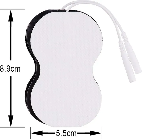 AGAM_Eight_Shaped_Electrodes_8.9_cm_X_5.5_cm_Large_Size_(Pack_of_4)_R_283_Massager_(White)