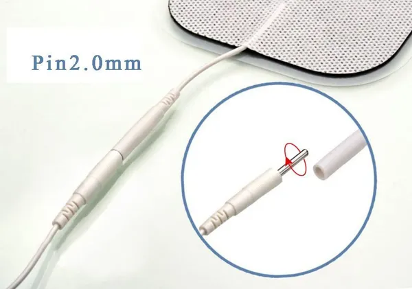 AGAM_Eight_Shaped_Electrodes_8.9_cm_X_5.5_cm_Large_Size_(Pack_of_4)_R_283_Massager_(White)