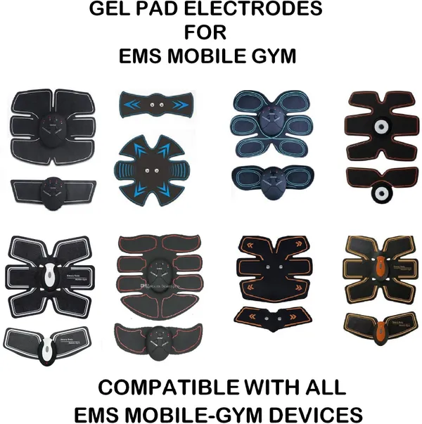 AGAM_EMS_Gel_Pads_for_Stimulator_and_Trainer_Replacement_Pads_Abdominal_Muscle_(Pack_Of_12)_For_Eight_Abs_Muscle_Stimulator_Device_Massager_(Blue)