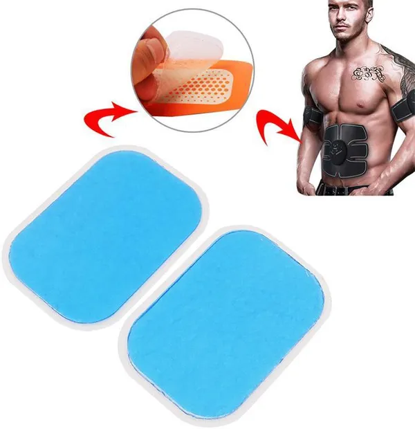 AGAM_EMS_Gel_Pads_for_Stimulator_and_Trainer_Replacement_Pads_Abdominal_Muscle_(Pack_Of_12)_For_Eight_Abs_Muscle_Stimulator_Device_Massager_(Blue)