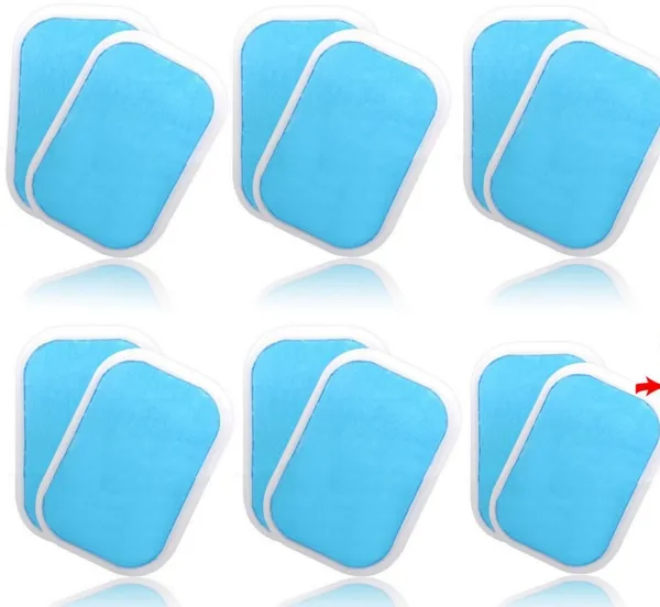 AGAM_EMS_Gel_Pads_for_Stimulator_and_Trainer_Replacement_Pads_Abdominal_Muscle_(Pack_Of_12)_For_Eight_Abs_Muscle_Stimulator_Device_Massager_(Blue)
