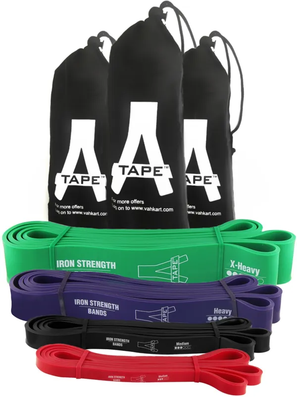A-TAPE_Resistance_Bands,_41_Inch_Pull_Up_Assist_Band_for_strength_development_exercises_Resistance_Band_(Pack_of_4)