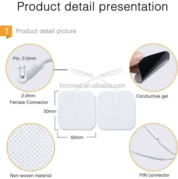 AGAM_Digital_Therapy_Machine_Electrode_Pads_Square_Shape_(Pack_of_4)_Tens_Electrodes_Electrotherapy_Device_(Gel_Pads)