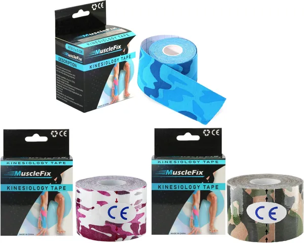 MuscleFix_Muscle_Soreness_Recovering_Breathable_Athletic_Sports_Kinesiology_Tape(5_m_X_5_cm)_Kinesiology_Tape_(Multicolor)