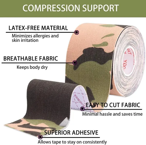 MuscleFix_Muscle_Soreness_Recovering_Breathable_Athletic_Sports_Kinesiology_Tape(5_m_X_5_cm)_Kinesiology_Tape_(Multicolor)
