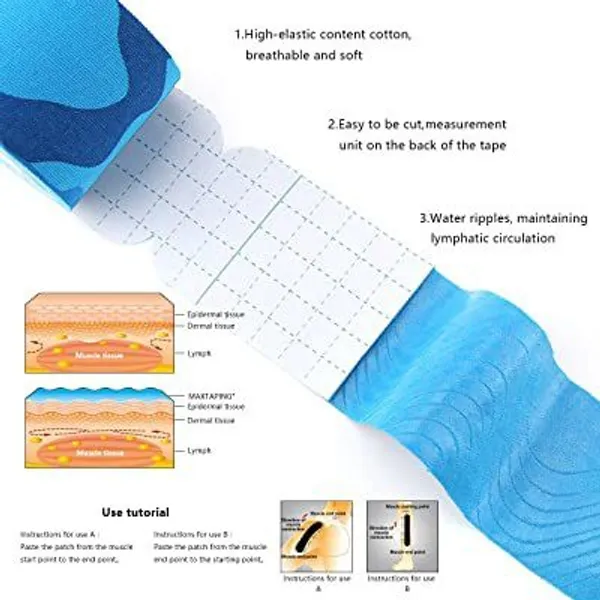 MuscleFix_Muscle_Soreness_Recovering_Breathable_Athletic_Sports_Kinesiology_Tape(5_m_X_5_cm)_Kinesiology_Tape_(Multicolor)