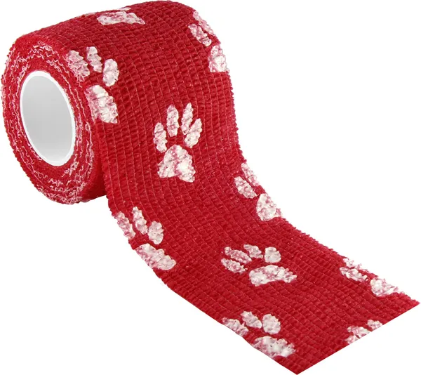 A-TAPE_Self_Adhesive_Bandage_Cohesive_Red,_Blue,_Green_&_Yellow_Paw_Design_(5_cm_X_4.5_meters,_Pack_of_4)_Elastic_Crepe_Bandage