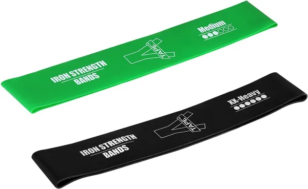 A-TAPE_Exercise_Sports_Loop_Band_|_XX-heavy_&_Medium_(Pack_Of_2,_Black_|_Green)_Fitness_Band_(Green,_Black)