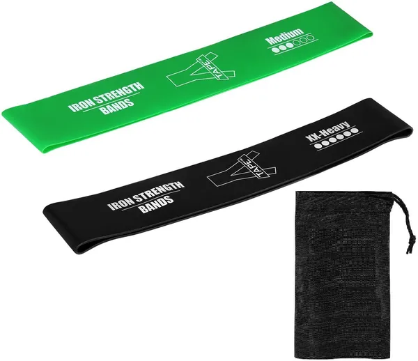 A-TAPE_Exercise_Sports_Loop_Band_|_XX-heavy_&_Medium_(Pack_Of_2,_Black_|_Green)_Fitness_Band_(Green,_Black)