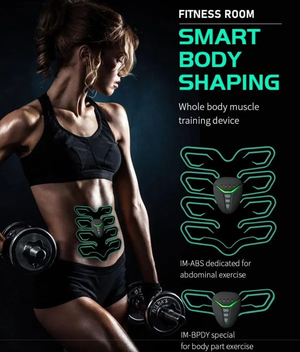 AGAM_Abs_Stimulator_Muscle_Toner_Abdominal_Toning_belt_EMS_Abdomen_Muscle_Massager_(Black,_Green)