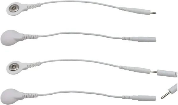 AGAM_4_Pcs_Electrode_Lead_Wire_Adapters,_Convert_2mm_Pin_to_3.5mm_Snap_-_Tens_Wire_Electrotherapy_Device_(Compatible_with_TENS_EMS_Units_-_Pack_of_4)