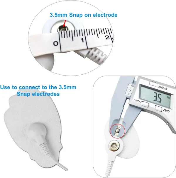 AGAM_4_Pcs_Electrode_Lead_Wire_Adapters,_Convert_2mm_Pin_to_3.5mm_Snap_-_Tens_Wire_Electrotherapy_Device_(Compatible_with_TENS_EMS_Units_-_Pack_of_4)