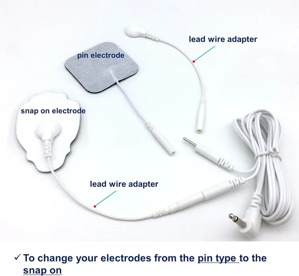 AGAM_4_Pcs_Electrode_Lead_Wire_Adapters,_Convert_2mm_Pin_to_3.5mm_Snap_-_Tens_Wire_Electrotherapy_Device_(Compatible_with_TENS_EMS_Units_-_Pack_of_4)
