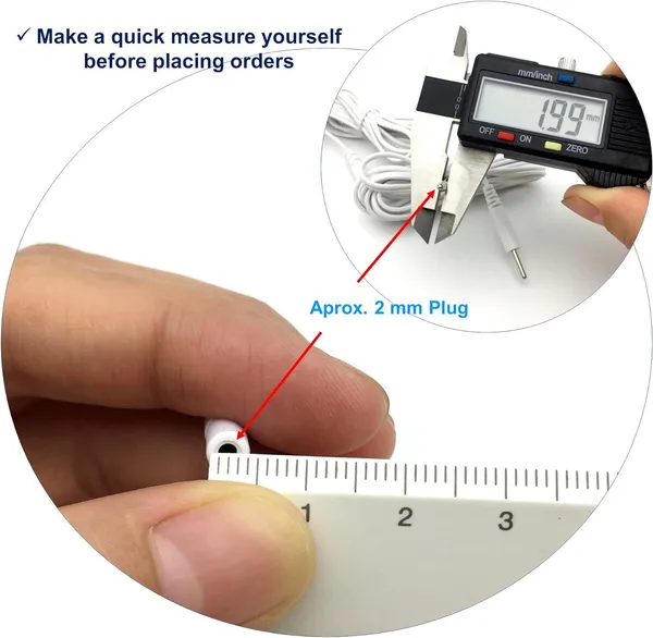 AGAM_4_Pcs_Electrode_Lead_Wire_Adapters,_Convert_2mm_Pin_to_3.5mm_Snap_-_Tens_Wire_Electrotherapy_Device_(Compatible_with_TENS_EMS_Units_-_Pack_of_4)